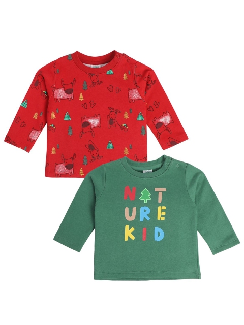 MINI KLUB Boys Cotton Typography Printed Applique T-shirt