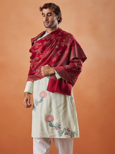 Pashmoda Men Woven Design Stole - Image 2