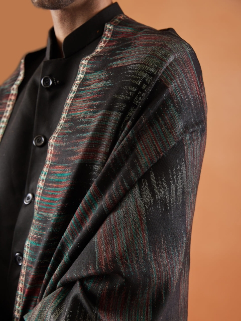 Pashmoda Men Woven Design Stole - Image 4