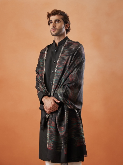 Pashmoda Men Woven Design Stole - Image 2