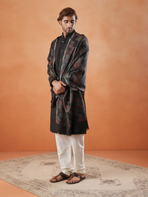 Pashmoda Men Woven Design Stole - Image 5