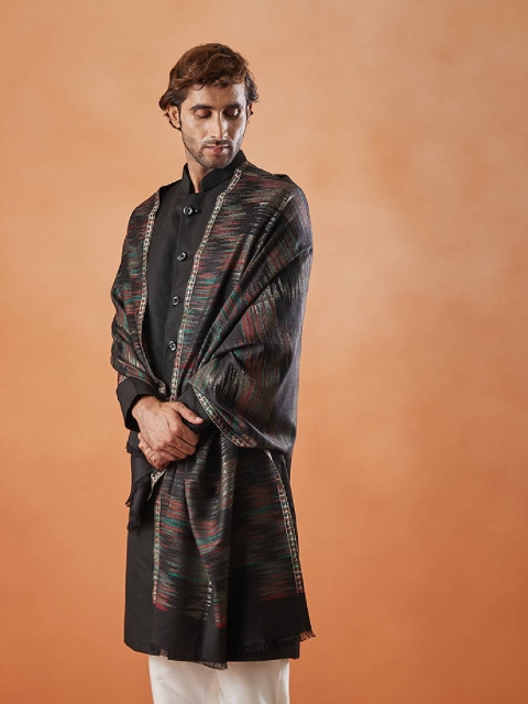 Pashmoda Men Woven Design Stole - Image 6