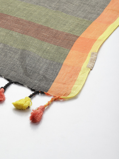 Taavi Woven Linen Blend Dupatta - Image 4