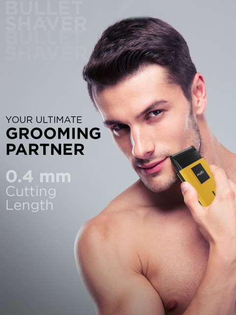 Ikonic Men Bullet Shaver with Powerfull Motor & Extended Battery Life Upto 45 Min - Yellow - Image 7