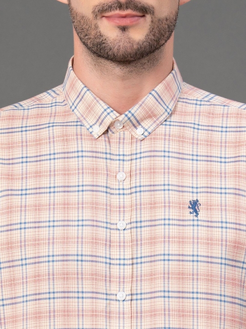 Red Tape Button-Down Collar Checked Casual Shirt - Image 3
