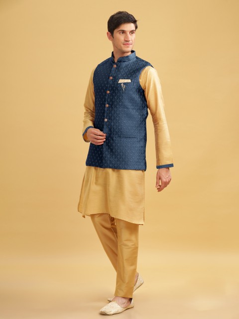 Anouk Men Embroidered Nehru Jacket - Image 3