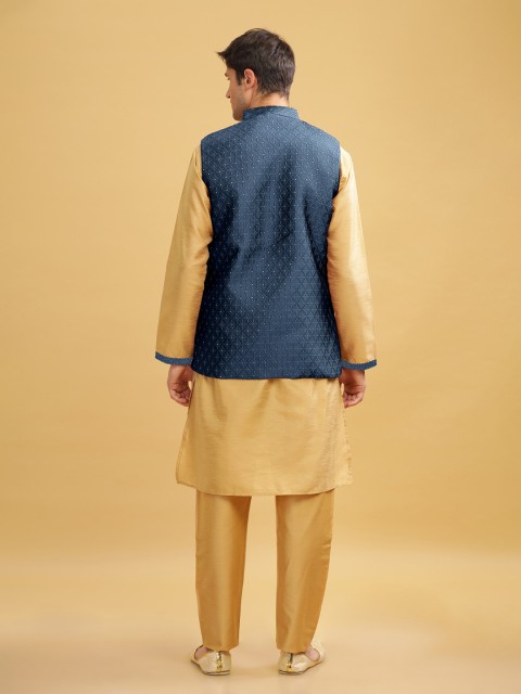 Anouk Men Embroidered Nehru Jacket - Image 4