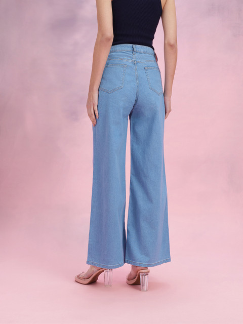 DressBerry Women Wide Leg High-Rise Stretchable Jeans - Image 4