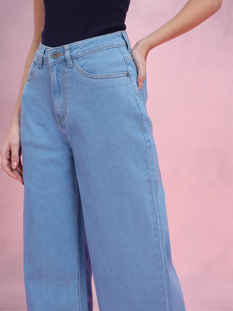 DressBerry Women Wide Leg High-Rise Stretchable Jeans - Image 6