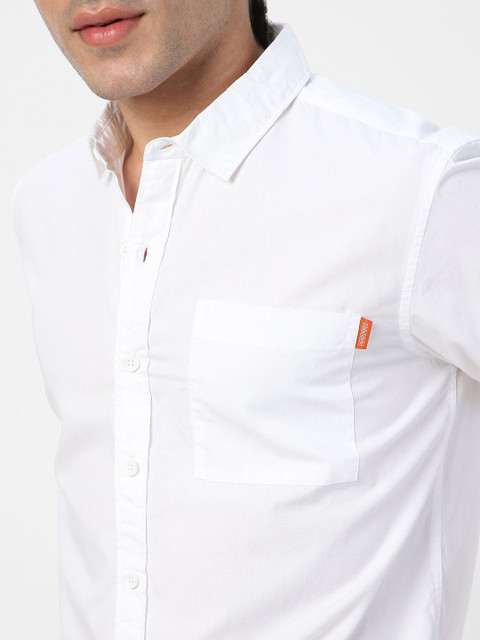 Urbano Fashion Men Spread Collar Solid Cotton Casual Shirt - Image 2