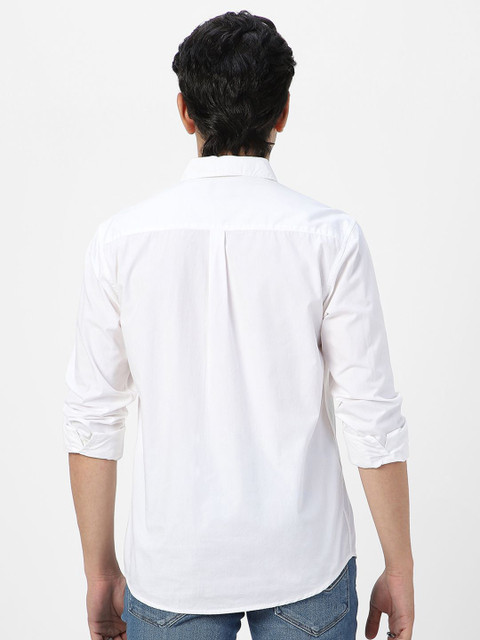 Urbano Fashion Men Spread Collar Solid Cotton Casual Shirt - Image 4