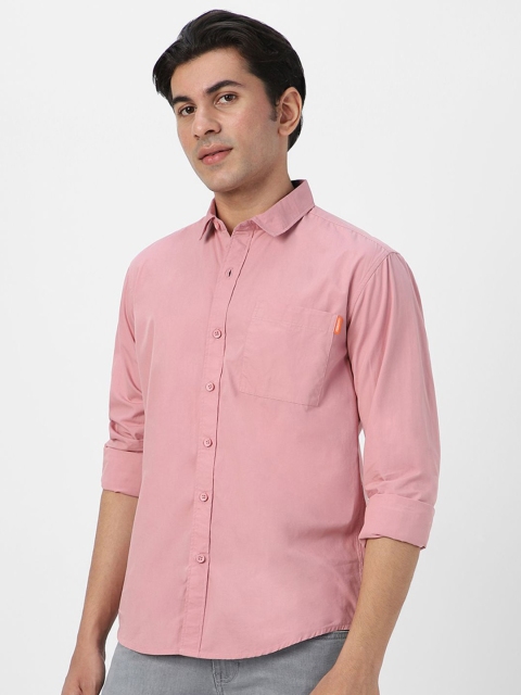 Urbano Fashion Men Spread Collar Solid Cotton Casual Shirt - Image 5