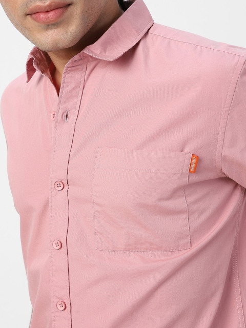 Urbano Fashion Men Spread Collar Solid Cotton Casual Shirt - Image 4