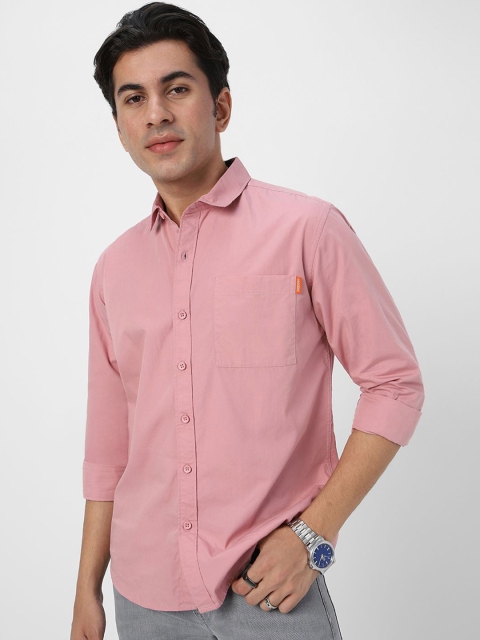 Urbano Fashion Men Spread Collar Solid Cotton Casual Shirt - Image 2