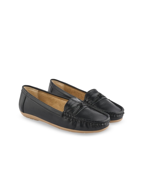 Shoetopia Women Solid Slip-On Loafers - Image 3