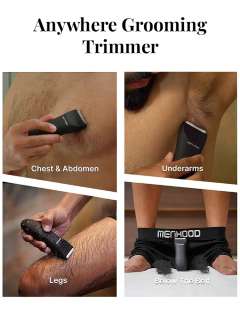 MENHOOD Men WaterProof Cordless Grooming Trimmer 1.0 for Beard Body & Private Part Shaving - Image 2