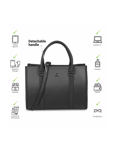 Mochi Women Half Moon Tote Bag with Tasselled - Image 6