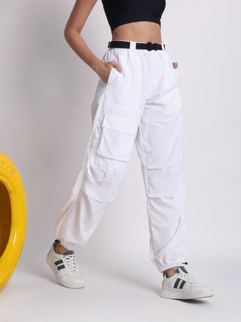 Roadster The Lifestyle Co. Women Solid High Rise Parachute Fit Cargo