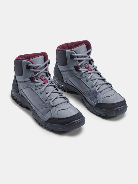 Decathlon QUECHUA Women Mid Ankle Purple Hiking Shoes