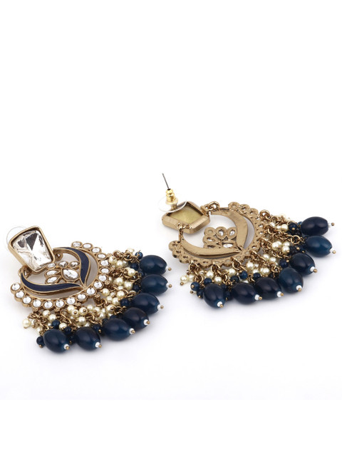 Anvik Gold Plated Beaded Contemporary Chandbalis - Image 4