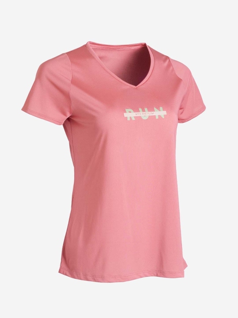 Kalenji By Decathlon Women Typography Printed Breathable Running T-shirt - Image 6