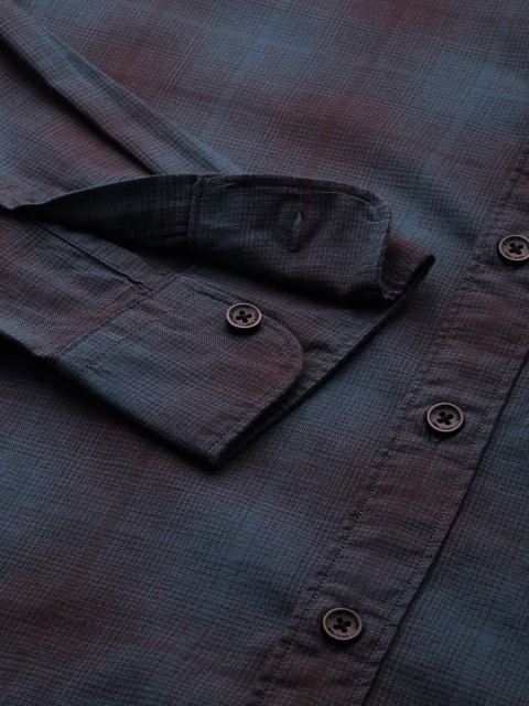 Flying Machine Slim Fit Checked Pure Cotton Casual Shirt - Image 3