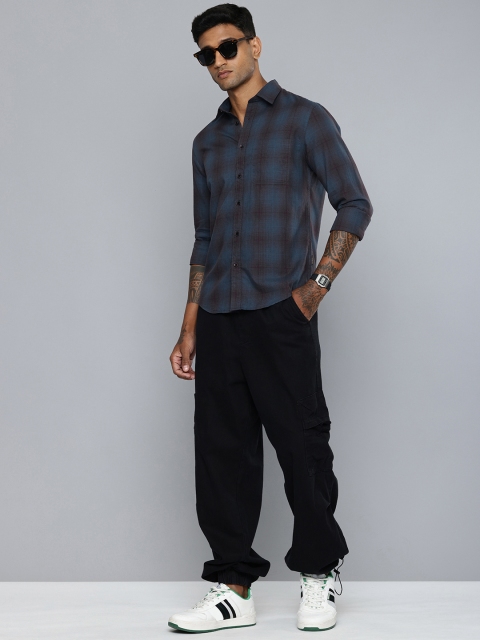 Flying Machine Slim Fit Checked Pure Cotton Casual Shirt - Image 6