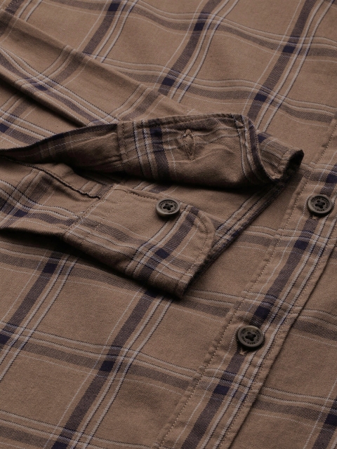 Flying Machine Slim Fit Checked Pure Cotton Casual Shirt - Image 3