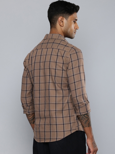 Flying Machine Slim Fit Checked Pure Cotton Casual Shirt - Image 5