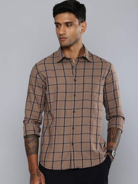 Flying Machine Slim Fit Checked Pure Cotton Casual Shirt - Image 4