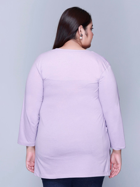 IN Love Women Printed Plus Size Round Neck Cotton T-Shirt - Image 5