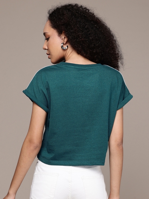 The Roadster Life Co. Typography Printed Extended Sleeves Boxy Crop T-shirt - Image 5