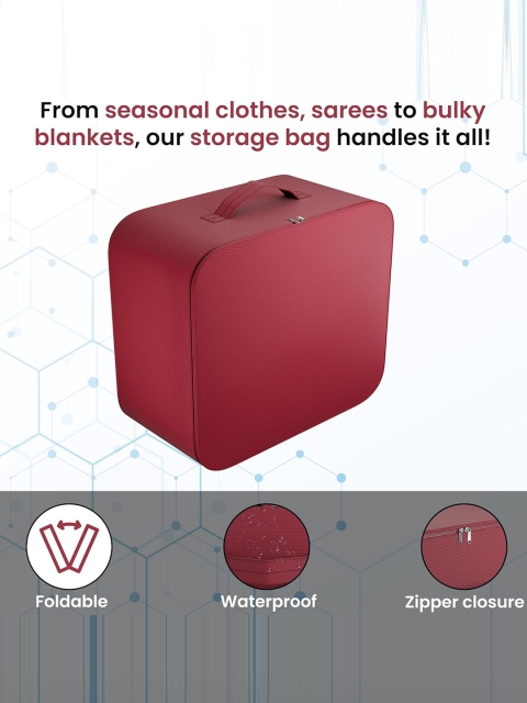 Kuber Industries Maroon Waterproof Cloth Storage Bag Organisers - Image 3