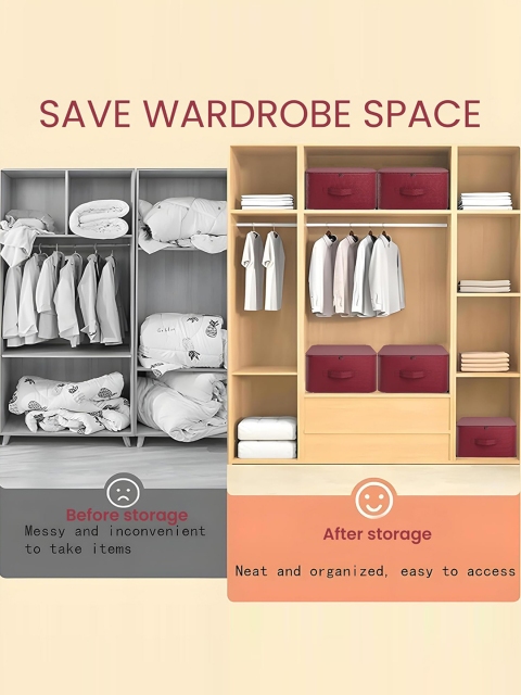 Kuber Industries Maroon Waterproof Cloth Storage Bag Organisers - Image 6