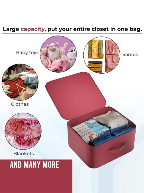 Kuber Industries Maroon Waterproof Cloth Storage Bag Organisers - Image 5