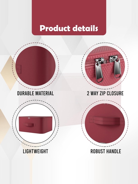 Kuber Industries Maroon Waterproof Cloth Storage Bag Organisers - Image 4