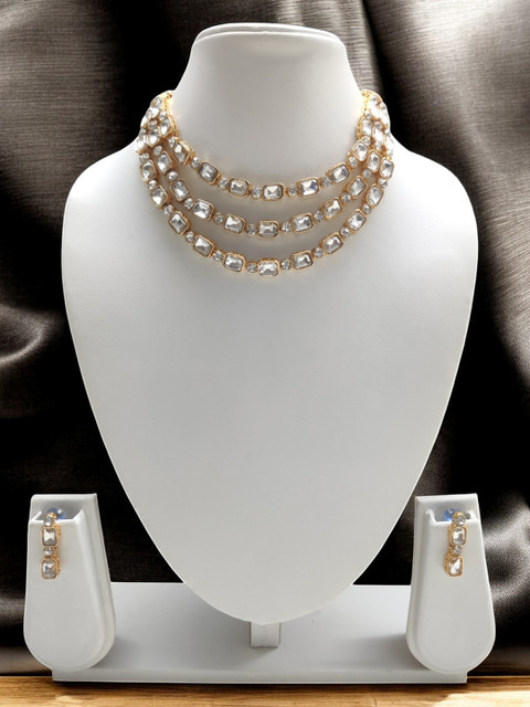 OOMPH Cubic Zirconia Stone Studded Jewellery Set