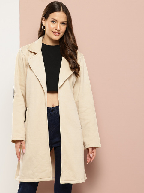 Qurvii Fleece Longline Trench Coat