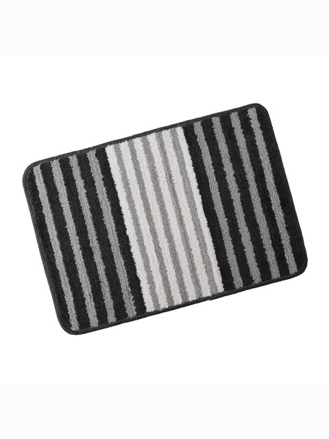Kuber Industries Grey & Black 6 Pieces Textured Striped Doormats - Image 3