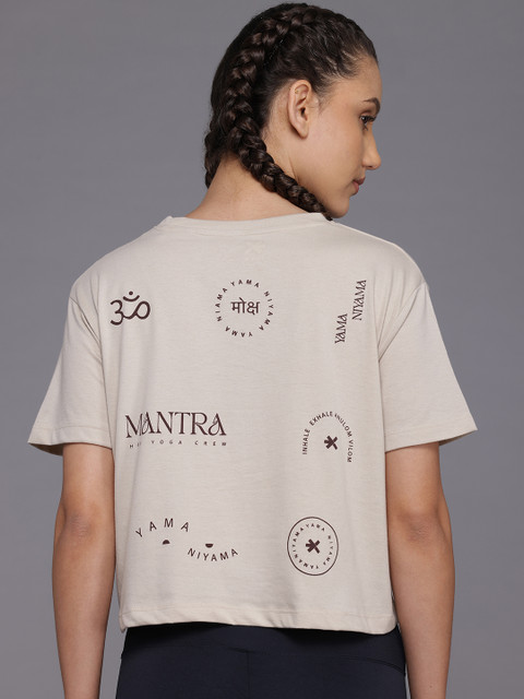 HRX by Hrithik Roshan Printed Crop Yoga T-shirt