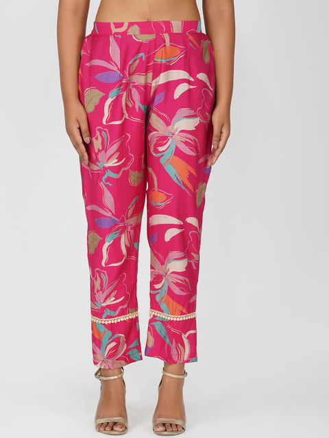 Bindigasm Floral Printed V-Neck Tunic With Trousers - Image 7