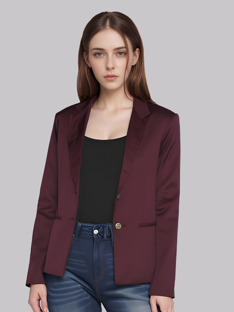 BAESD Notched Lapel Single-Breasted Blazer