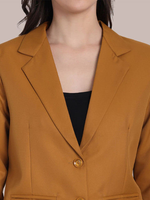 BAESD Women Notched Lapel Collar Single-Breasted Formal Blazer - Image 2