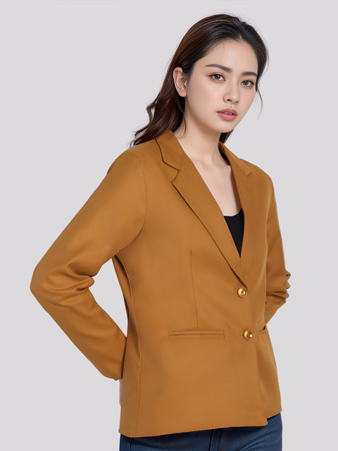 BAESD Women Notched Lapel Collar Single-Breasted Formal Blazer - Image 3