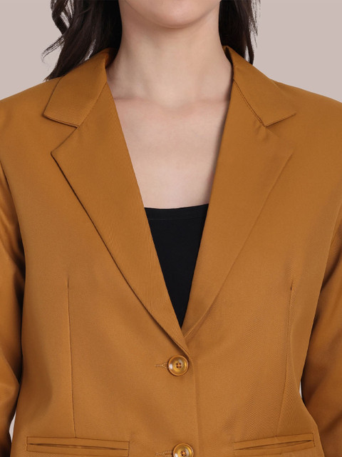 BAESD Women Notched Lapel Collar Single-Breasted Formal Blazer - Image 2