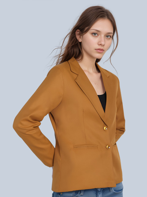 BAESD Women Notched Lapel Collar Single-Breasted Formal Blazer - Image 3