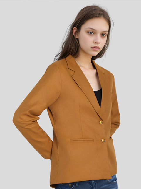 BAESD Women Notched Lapel Collar Single-Breasted Formal Blazer - Image 3