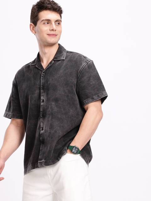 Aeropostale Drop-Shoulder Sleeves Denim Pure Cotton Relaxed Fit Casual Shirt - Image 2