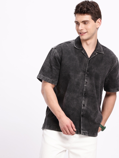 Aeropostale Drop-Shoulder Sleeves Denim Pure Cotton Relaxed Fit Casual Shirt - Image 3