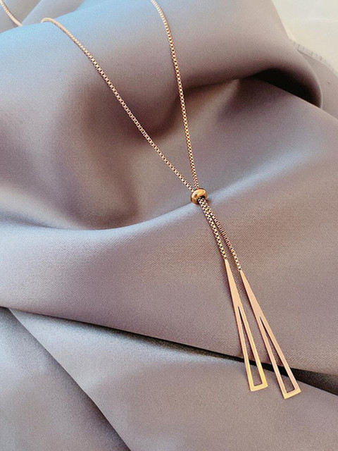 MYKI Rose Gold Plated Stainless Steel Necklace